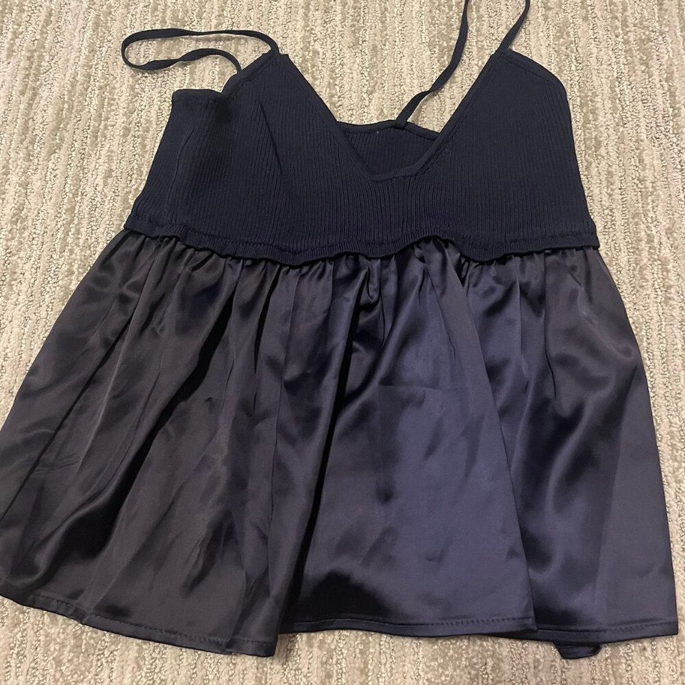 Navy Blue Babydoll top size M